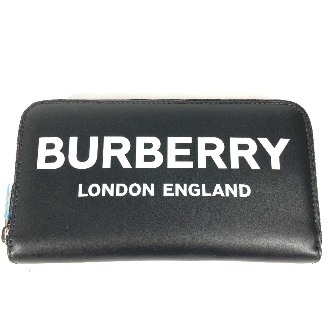 BURBERRY(バーバリー)のバーバリー BURBERRY ロゴ ロングウォレット バイカラー ラウンドファスナー  長財布 レザー ブラック 未使用 レディースのファッション小物(財布)の商品写真