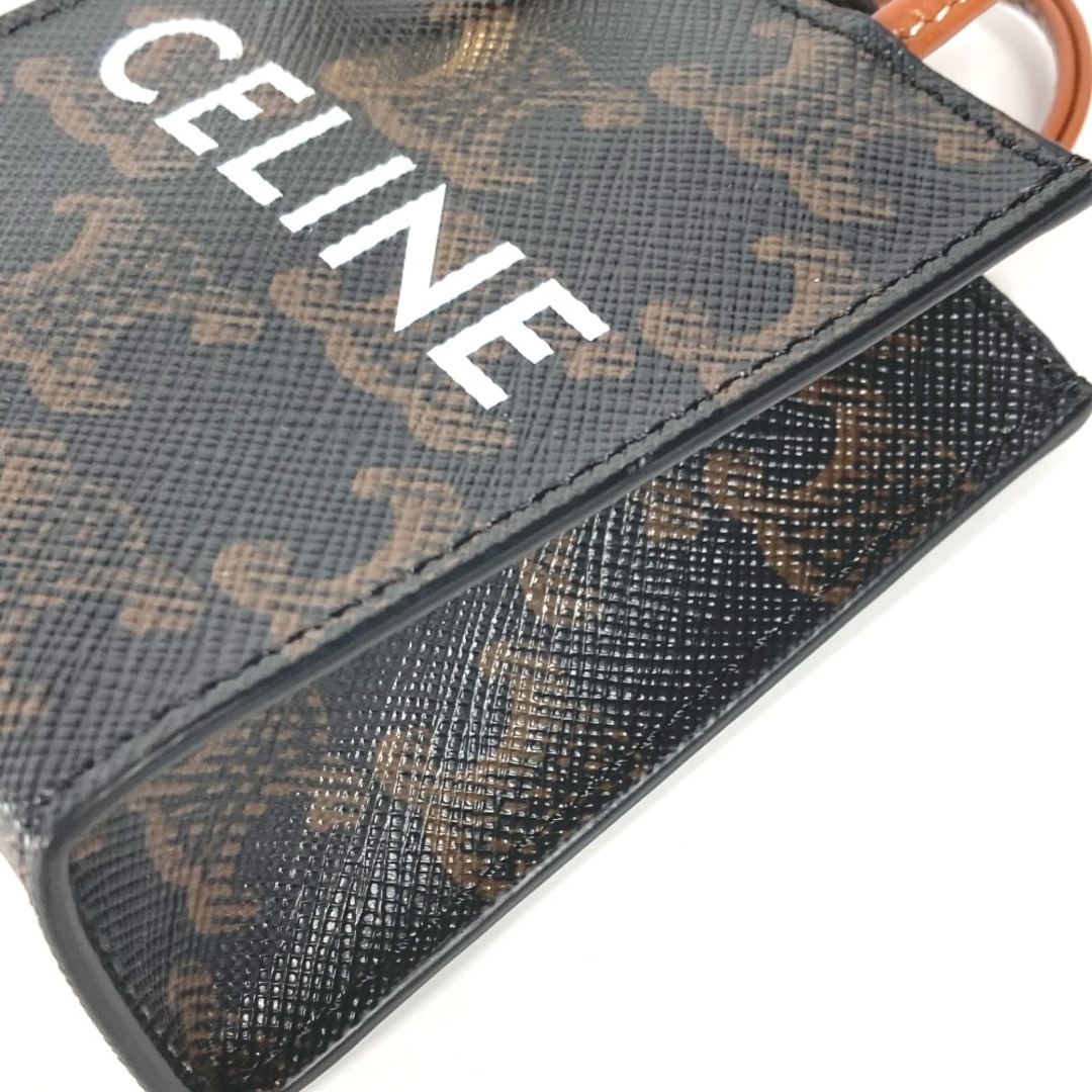 celine(セリーヌ)のセリーヌ CELINE マイクロバーティカル カバ 10I492CZ1 バッグチャーム キーホルダー レザー ブラウン 美品 レディースのファッション小物(キーホルダー)の商品写真