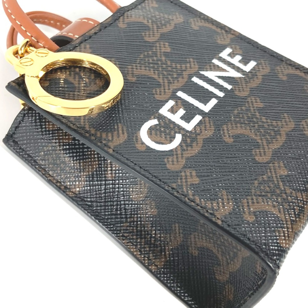 celine(セリーヌ)のセリーヌ CELINE マイクロバーティカル カバ 10I492CZ1 バッグチャーム キーホルダー レザー ブラウン 美品 レディースのファッション小物(キーホルダー)の商品写真