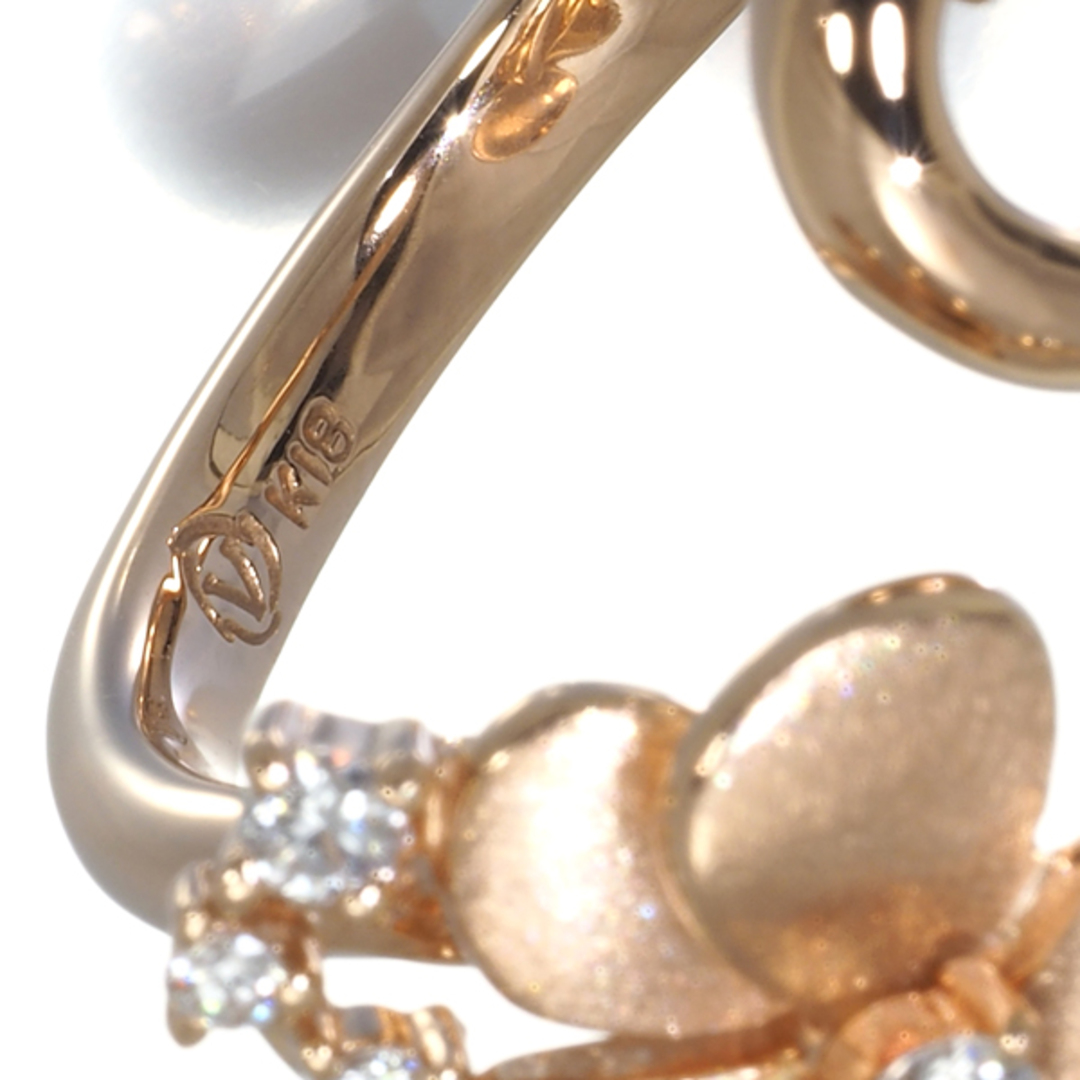 ローズヴィフ ダイヤ リング ダイヤモンド 0.11ct ヴィオラ 艶消し フラワー 11.5号 K18PG  レディースのアクセサリー(リング(指輪))の商品写真