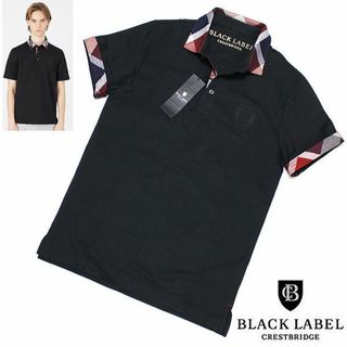 ブラックレーベルクレストブリッジ(BLACK LABEL CRESTBRIDGE)の新品 M ブラックレーベル クレストブリッジ 前立てCBチェック 半袖ポロシャツ(ポロシャツ)