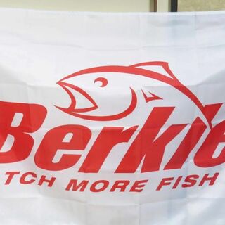 『特大９』白赤魚■激渋Berkleyバークレイ　フィッシング　釣り　フラッグ旗(その他)