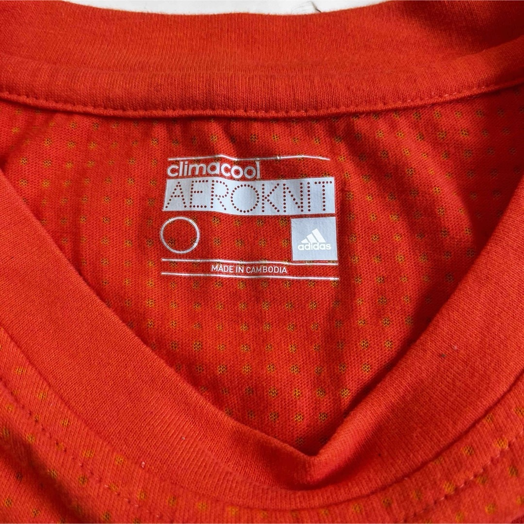 adidas(アディダス)のADIDAS アディダス メンズ 半袖Tシャツ XL オレンジ 通気性 速乾 メンズのトップス(Tシャツ/カットソー(半袖/袖なし))の商品写真
