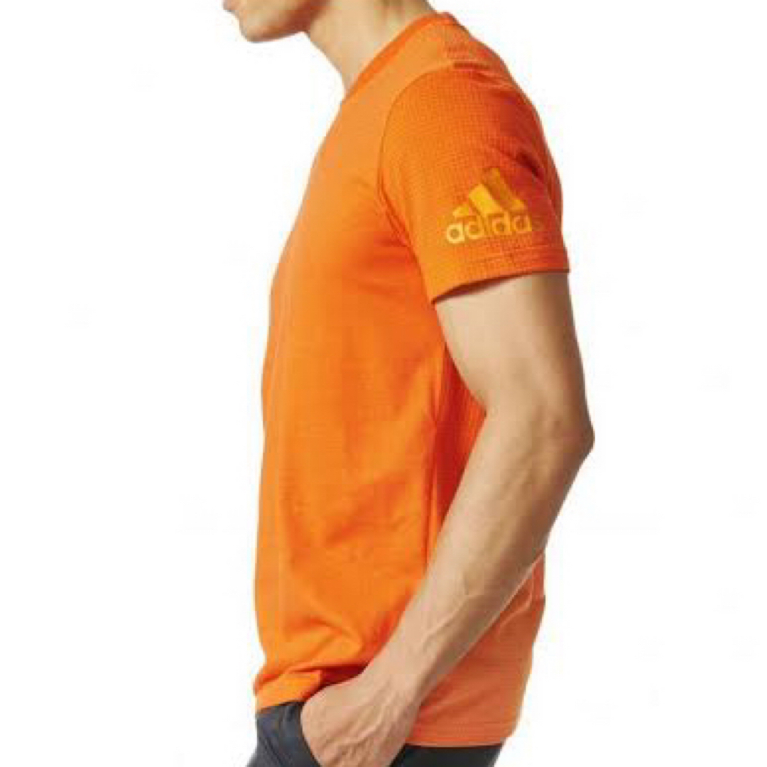 adidas(アディダス)のADIDAS アディダス メンズ 半袖Tシャツ XL オレンジ 通気性 速乾 メンズのトップス(Tシャツ/カットソー(半袖/袖なし))の商品写真