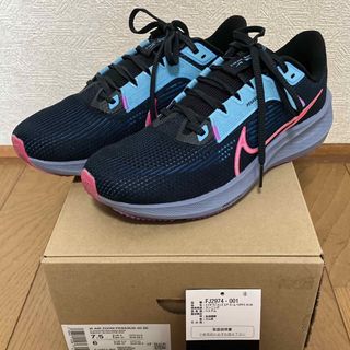 ナイキ(NIKE)のNIKE ランニングシューズ ネイビー 24.5(ランニング/ジョギング)