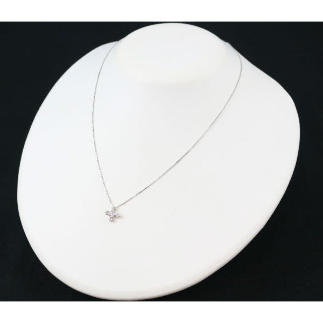 TASAKI(タサキ)のTASAKI タサキ ネックレス ダイヤ 0.24ct/0.10ct クロス Pt900/Pt850  レディースのアクセサリー(ネックレス)の商品写真