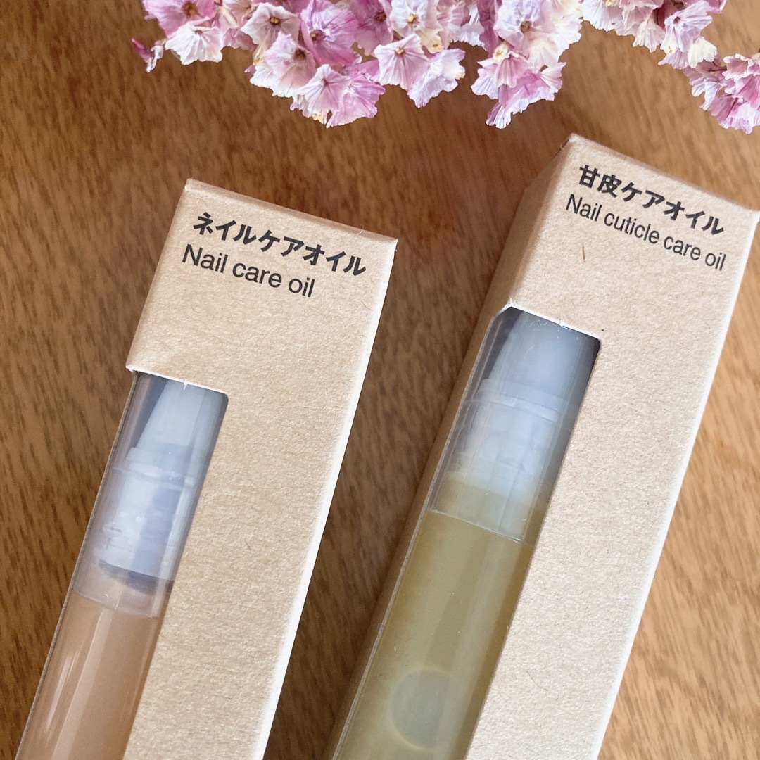 MUJI (無印良品)(ムジルシリョウヒン)の無印良品 甘皮ケアオイル＆ネイルケアオイル 新品2本セット！爪のお手入れに便利 コスメ/美容のネイル(ネイルケア)の商品写真