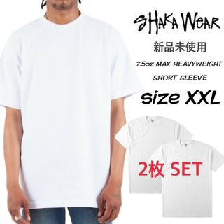 新品 シャカウェア 7.5 マックスヘビーウェイト Tシャツ 白 2XL 2枚(Tシャツ/カットソー(半袖/袖なし))