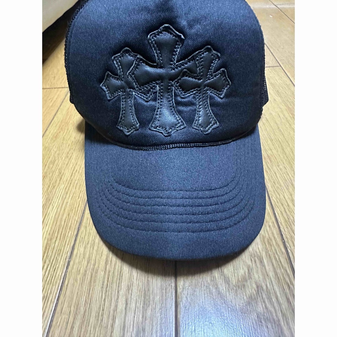 Chrome Hearts(クロムハーツ)のクロムハーツ　レザークロスパッチ　キャップ メンズの帽子(キャップ)の商品写真