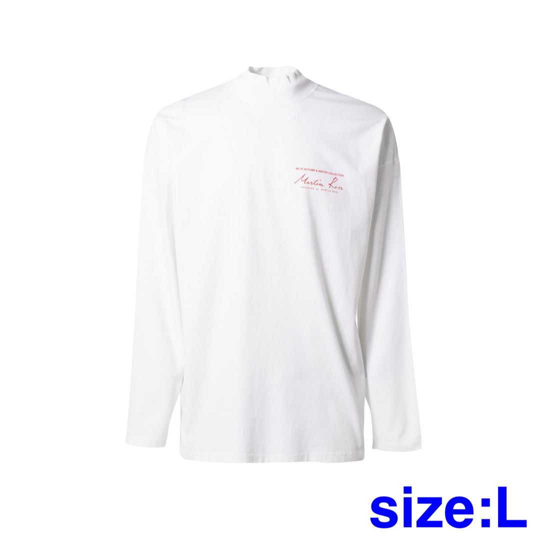 VETEMENTS(ヴェトモン)のMartine Rose  FUNNEL NECK T-SHIRT / WHT メンズのトップス(Tシャツ/カットソー(七分/長袖))の商品写真