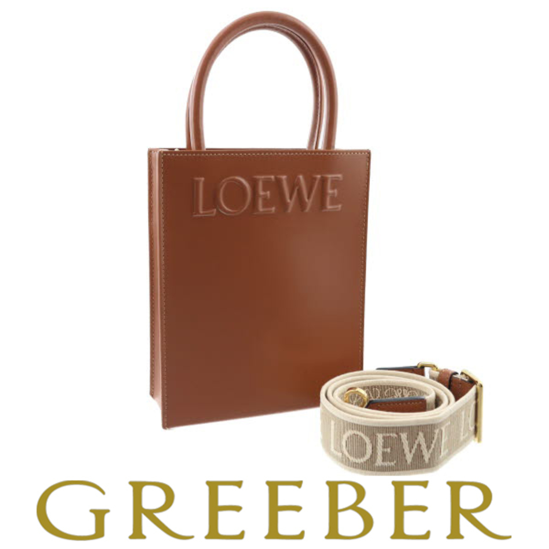 LOEWE(ロエベ)のロエベ スタンダード A5 ミニ 2WAY ハンドバッグ ショルダーバッグ スリークカーフ ブラウン 袋 レディースのバッグ(その他)の商品写真