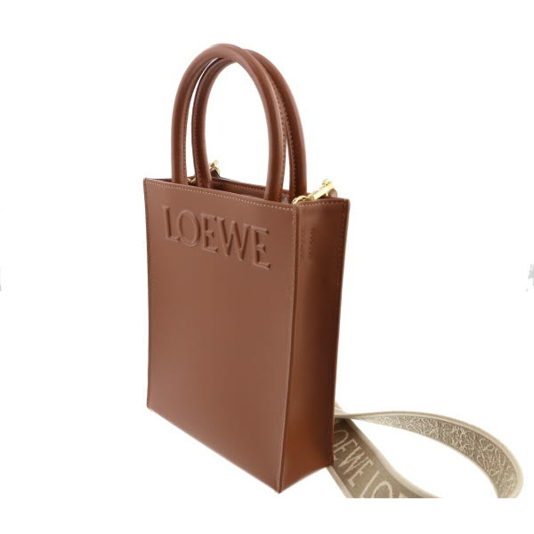 LOEWE(ロエベ)のロエベ スタンダード A5 ミニ 2WAY ハンドバッグ ショルダーバッグ スリークカーフ ブラウン 袋 レディースのバッグ(その他)の商品写真