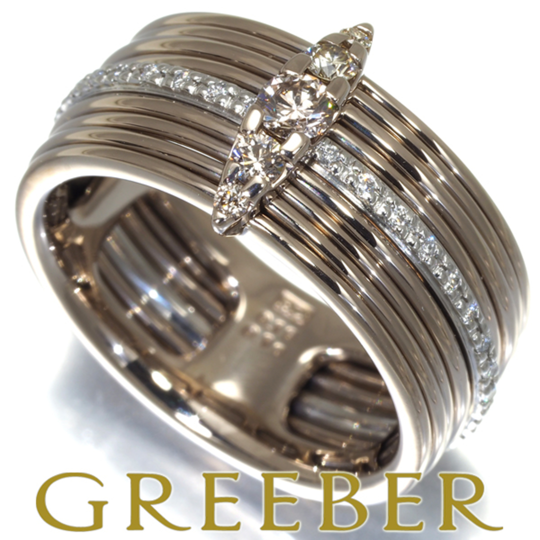 【冬バーゲン★特別送料無料!】 カシケイ ダイヤ 0.18ct/0.10ct ネイキッド リング 13号 K18BG その他