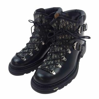 Dior - Dior ディオール ブーツ 21AW EXPLORER BOOTS II エクスプローラー2 オブリーク ジャガード マウンテン ブーツ ブラック系 41【中古】