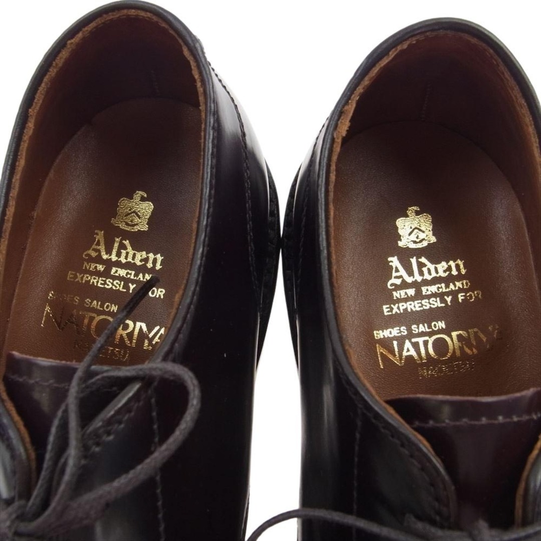 Alden(オールデン)のALDEN オールデン その他靴 NO502 なとりや NATORIYA 別注 BARRIE LAST バリー ラスト パンチドキャップトゥ コードバン レザー シューズ ダークバーガンディ ダークブラウン系 9D【極上美品】【中古】 メンズの靴/シューズ(その他)の商品写真