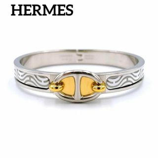 エルメス(Hermes)のエルメス ミニクリックシェーヌダンクル バングル シルバー ホワイト レディース(ブレスレット/バングル)