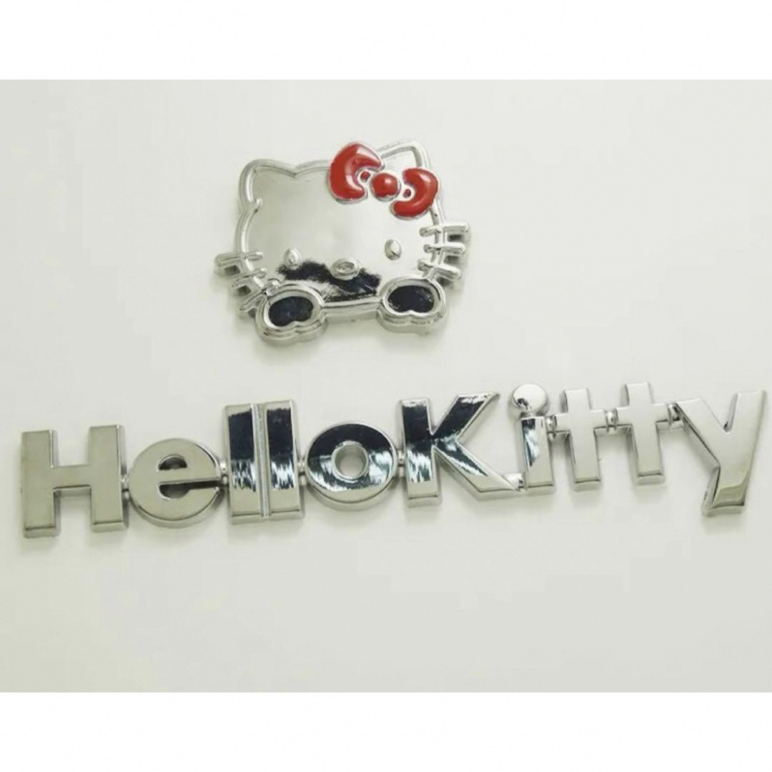 ハローキティ(ハローキティ)のSanrio ハローキティシルバー 3Dメタル エンブレム ステッカー 自動車/バイクの自動車(車外アクセサリ)の商品写真