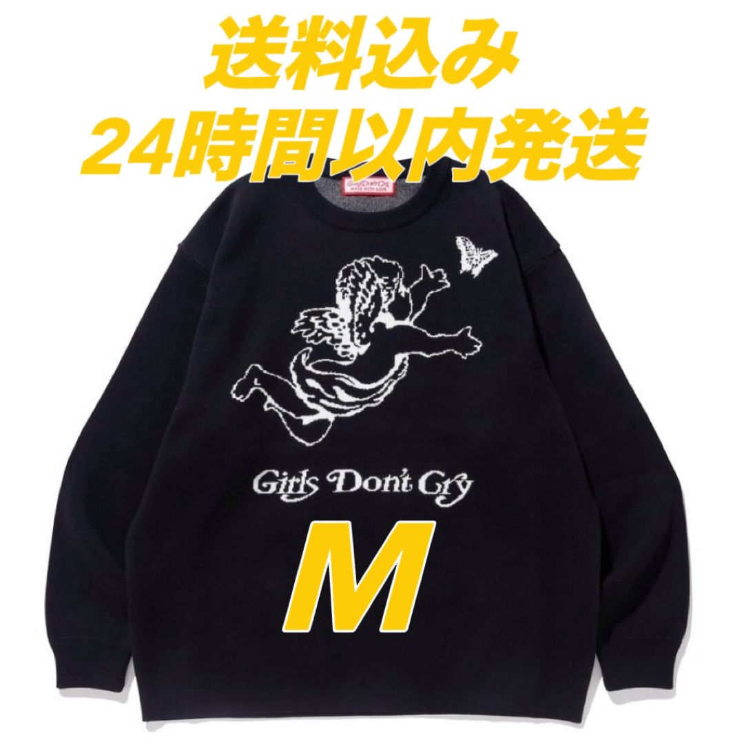 Girls Don't Cry(ガールズドントクライ)のGirls Don't Cry Angel Knit ガルドン ニット 黒 M メンズのトップス(ニット/セーター)の商品写真