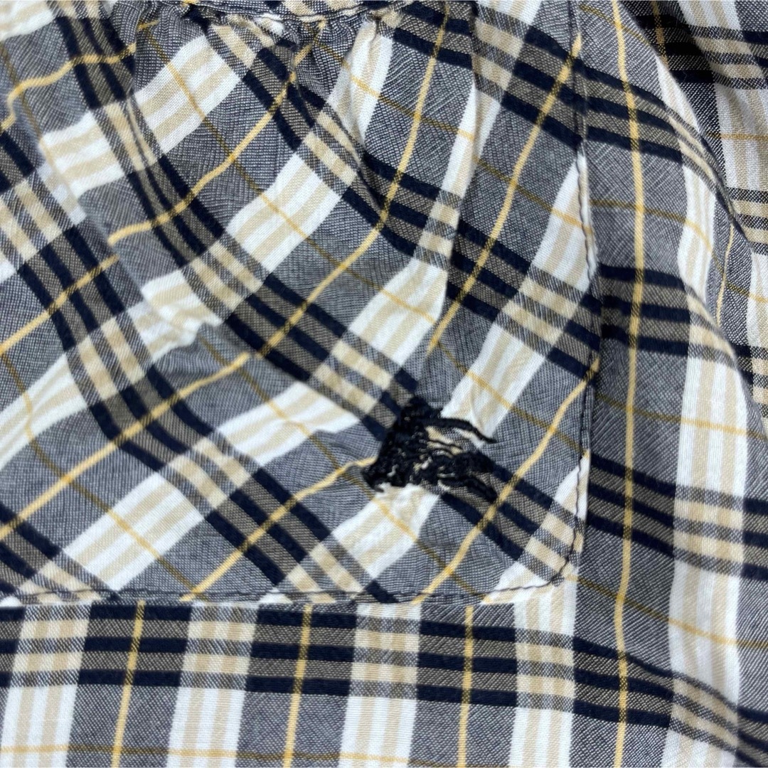 BURBERRY BLUE LABEL(バーバリーブルーレーベル)のBurberry バーバリー　チェックシャツ　ボレロ チェック柄ドルマンスリーブ レディースのトップス(その他)の商品写真