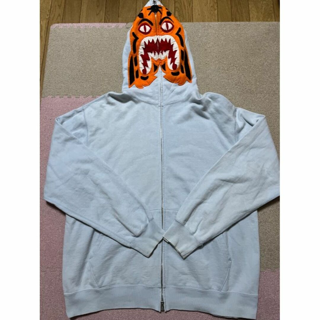 bape tiger hoodie blue ベイプ　タイガー　パーカー　ブルー