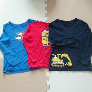 ベルメゾン(ベルメゾン)のベルメゾン長袖Tシャツ 110 3枚セット 車柄(Tシャツ/カットソー)