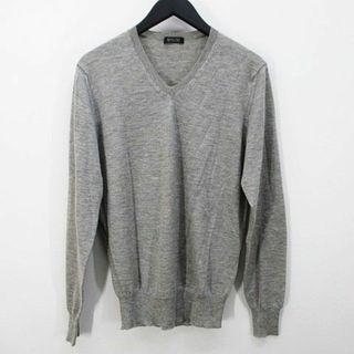 ユナイテッドアローズ(UNITED ARROWS)のユナイテッドアローズ  長袖 カシミヤニット カットソー M グレー 灰 リブ(ニット/セーター)