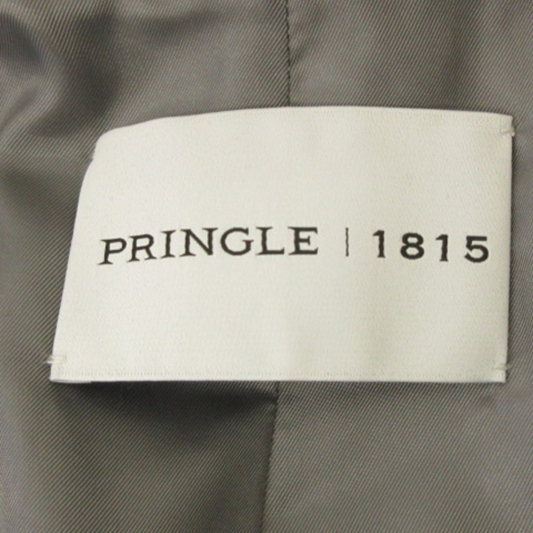 Pringle(プリングル)のプリングル ジップアップ コート 刺繍 ウール ライトグレー UK10 レディースのジャケット/アウター(その他)の商品写真
