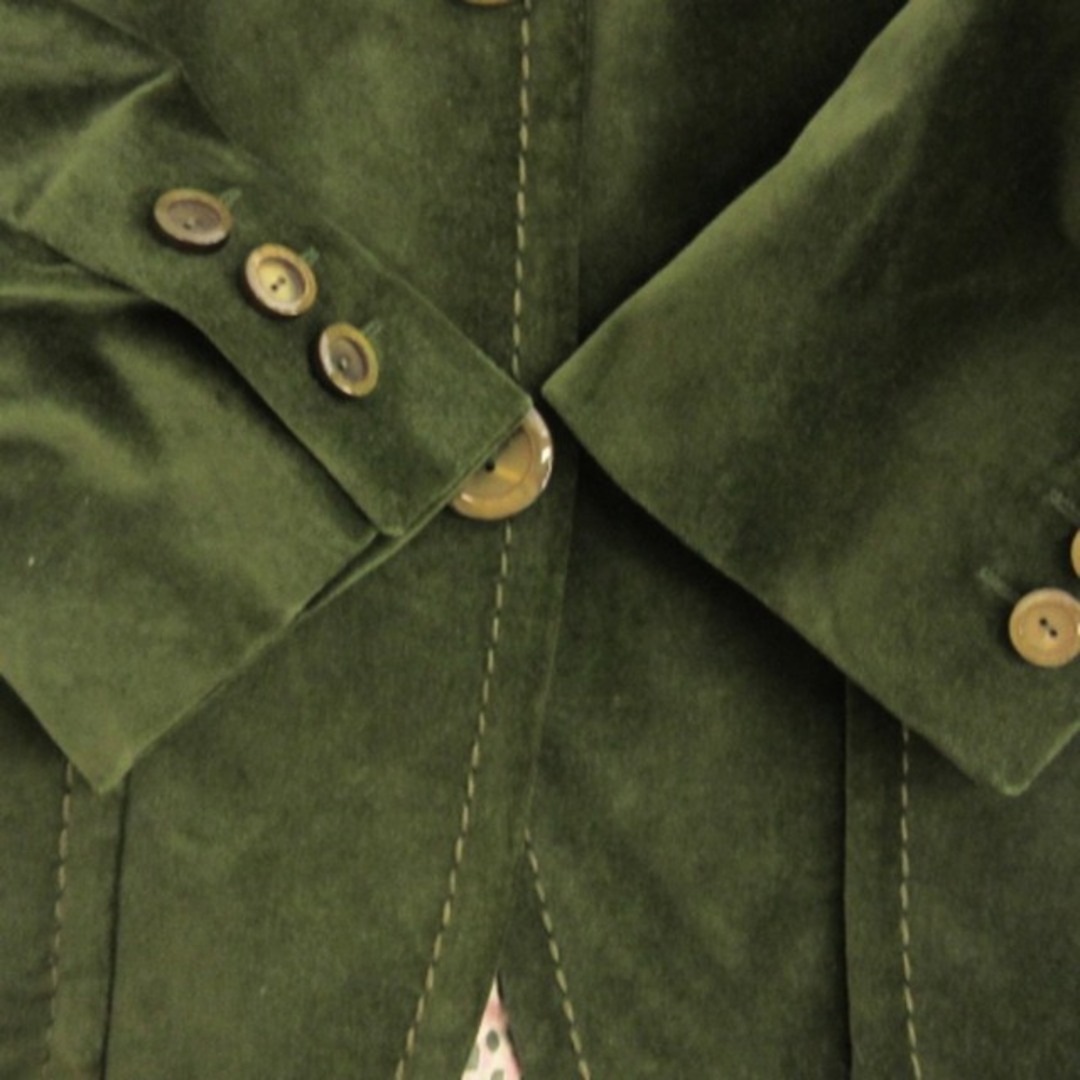 Max Mara(マックスマーラ)のマックスマーラ ベルベット ジャケット 裏地総柄 グリーン 40 ■ECS レディースのジャケット/アウター(その他)の商品写真