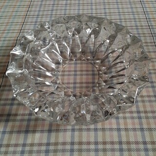 【昭和レトロ】クリスタルカットガラス灰皿(灰皿)