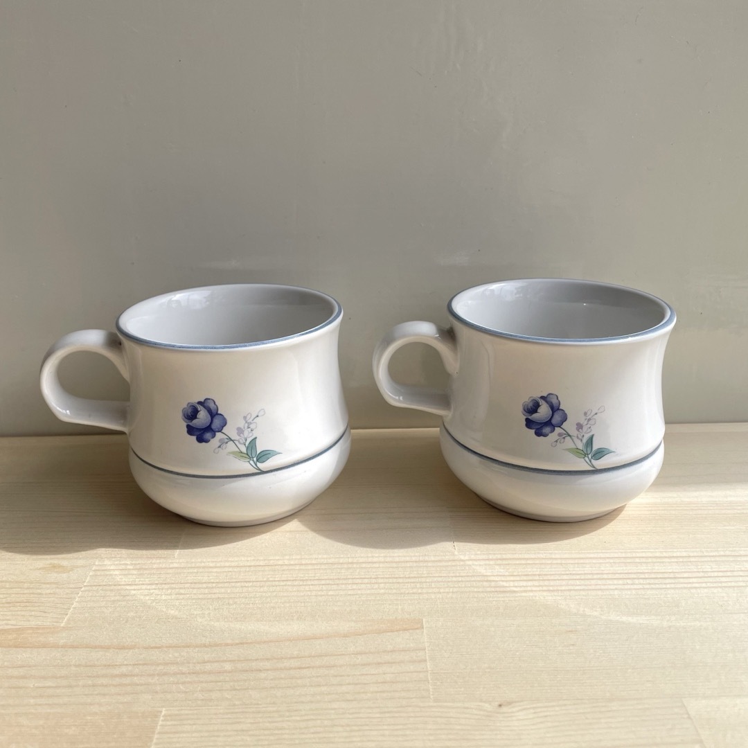APOLLO STONE コーヒーカップ 2客 曽根陶器 花柄 インテリア/住まい/日用品のキッチン/食器(食器)の商品写真
