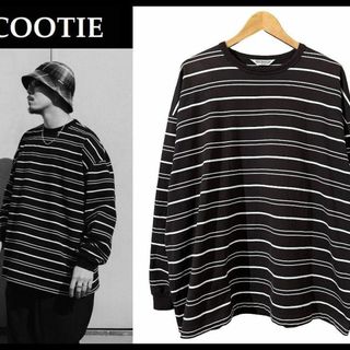 COOTIE - 美品 クーティー 23ss 長袖 ボーダー 天竺 オーバーサイズ Tシャツ M