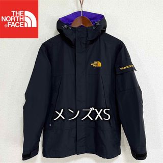 ザノースフェイス(THE NORTH FACE)の美品人気 ノースフェイス マウンテンパーカー メンズXS ブラック ロゴ刺繍(マウンテンパーカー)