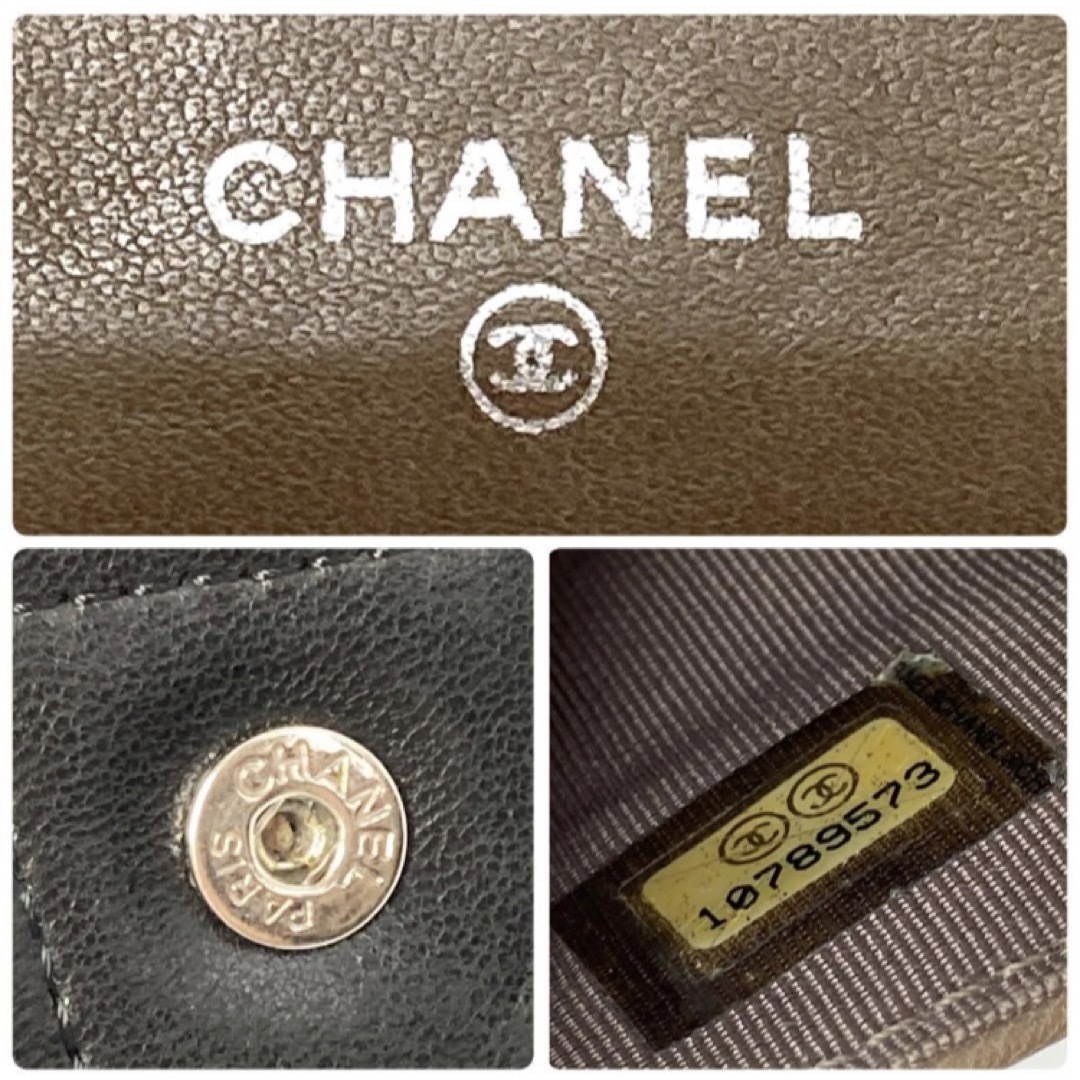 専門ショップ シャネル　CHANEL マトラッセ　ラムスキン　ココマーク　長財布　三つ折り財布