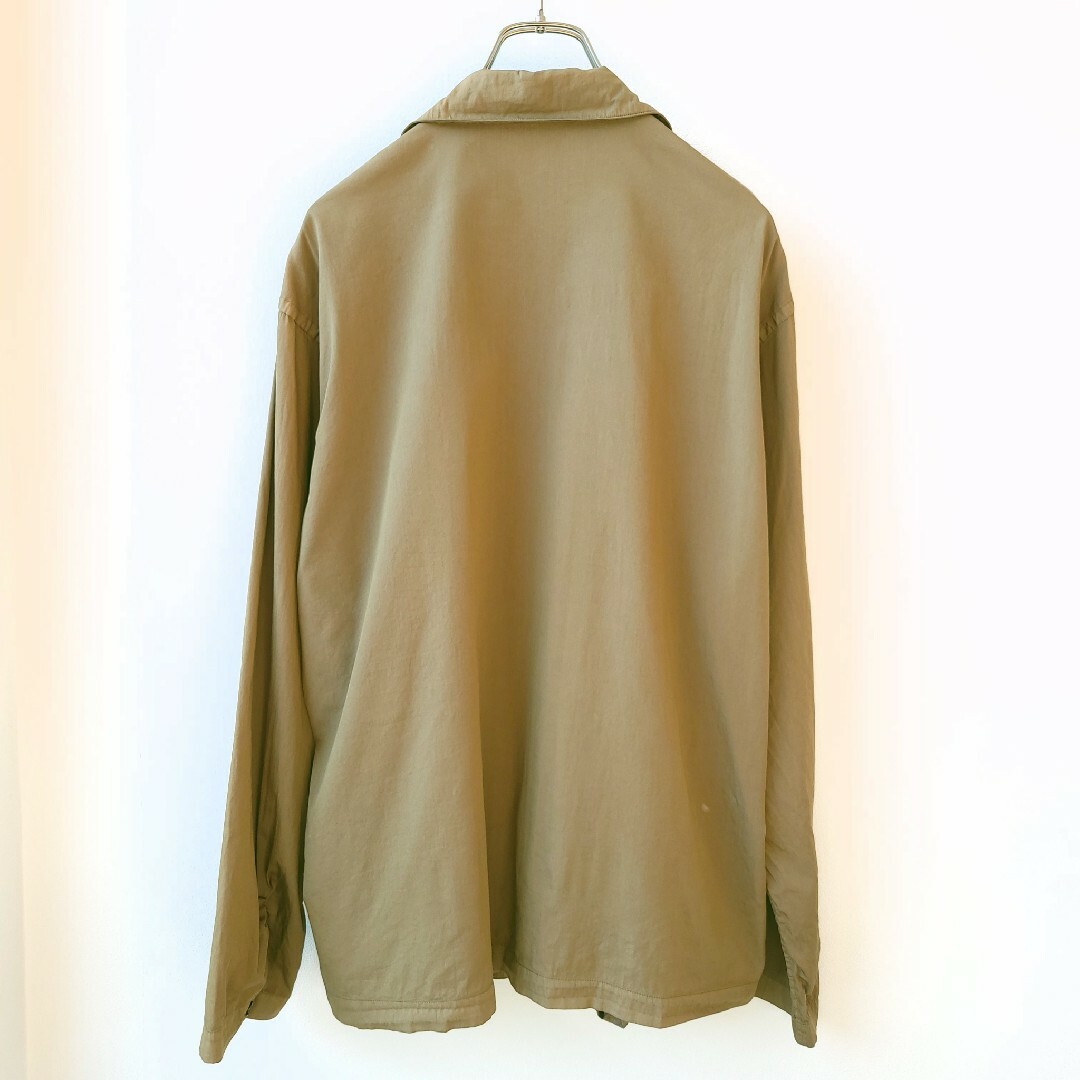 nest Robe(ネストローブ)の◆ネストローブコンフェクト◆　シルク混オープンカラーシャツ　比翼　サイズ4　茶色 メンズのトップス(シャツ)の商品写真
