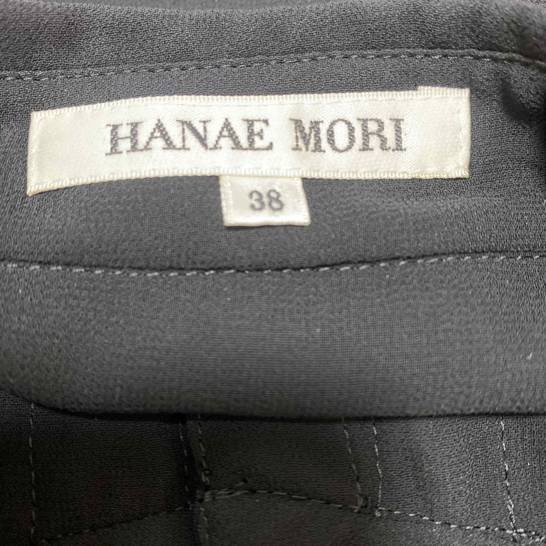 HANAE MORI(ハナエモリ)のHANAE MORI  森英恵　ブラウス　黒 レディースのトップス(シャツ/ブラウス(長袖/七分))の商品写真