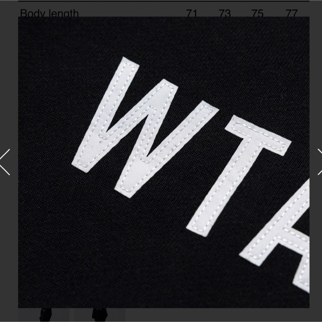 W)taps(ダブルタップス)のwtaps 24ss SIGN HOODY COTTON TSSC black メンズのトップス(パーカー)の商品写真