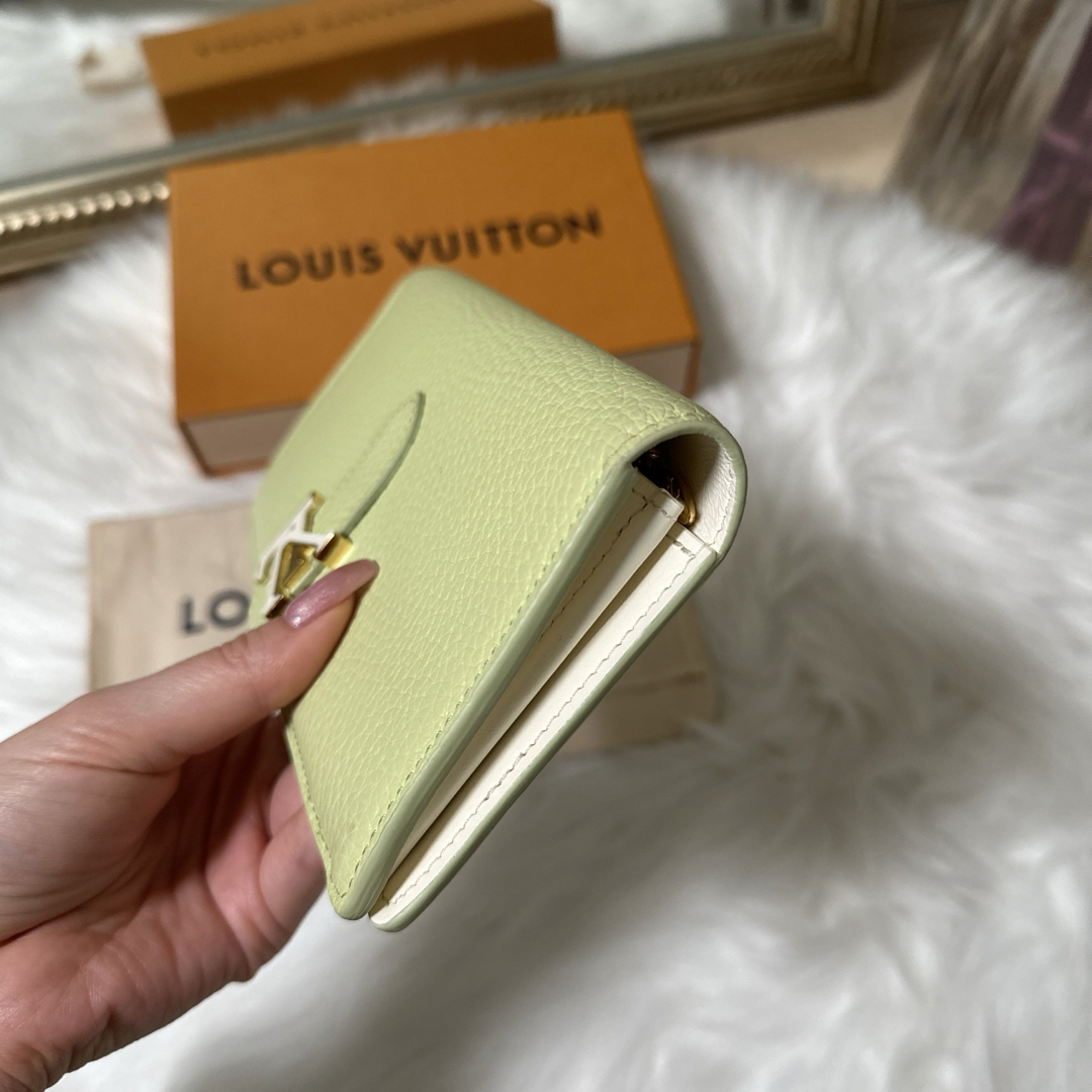 LOUIS VUITTON(ルイヴィトン)のルイヴィトン トリヨン　ヴェルティカルウォレット　限定色　長財布　カプシーヌ レディースのファッション小物(財布)の商品写真
