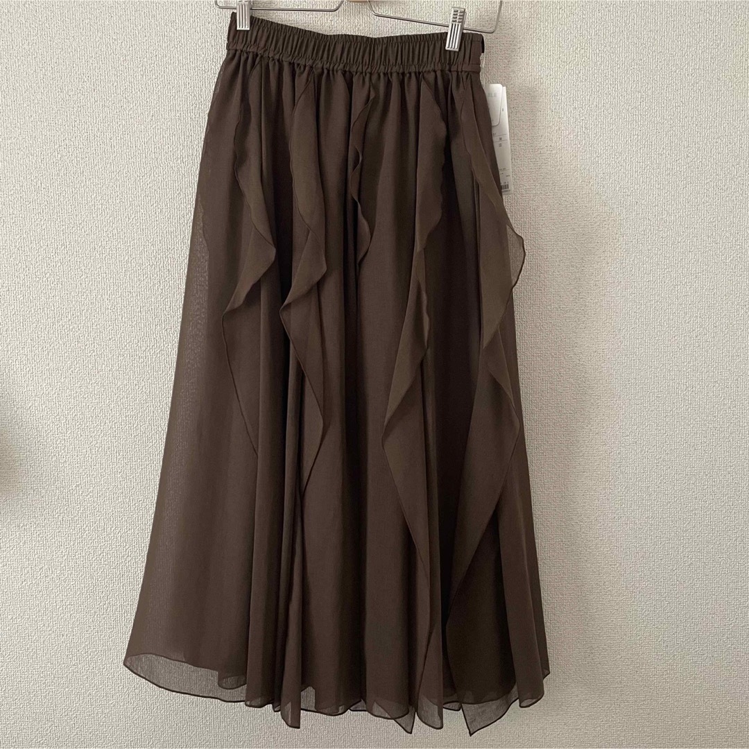 STRAWBERRY-FIELDS(ストロベリーフィールズ)のストロベリーフィールズ❤️ICHIE ロングスカート　新品タグ付き　ブラウン レディースのスカート(ロングスカート)の商品写真