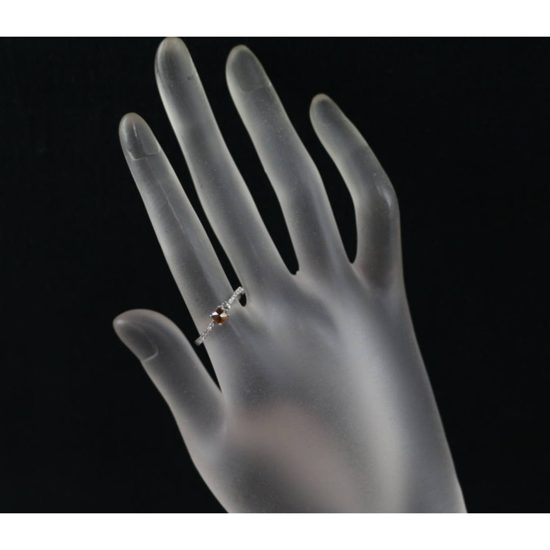 イエローブラウン&クリア ダイヤ ダイヤモンド 0.618ct リング Pt900  レディースのアクセサリー(リング(指輪))の商品写真