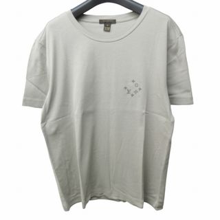 美品 ルイヴィトン LOUIS VUITTON Tシャツ カットソー 20SS 半袖 ショートスリーブ インサイドアウト ロゴ トップス メンズ L ライトブルー