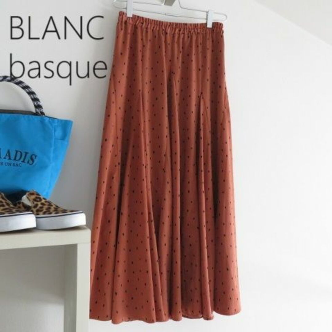 blanc basque(ブランバスク)のBLANC basque ブランバスク　ロングスカート　シフォン　水玉 レディースのスカート(ロングスカート)の商品写真