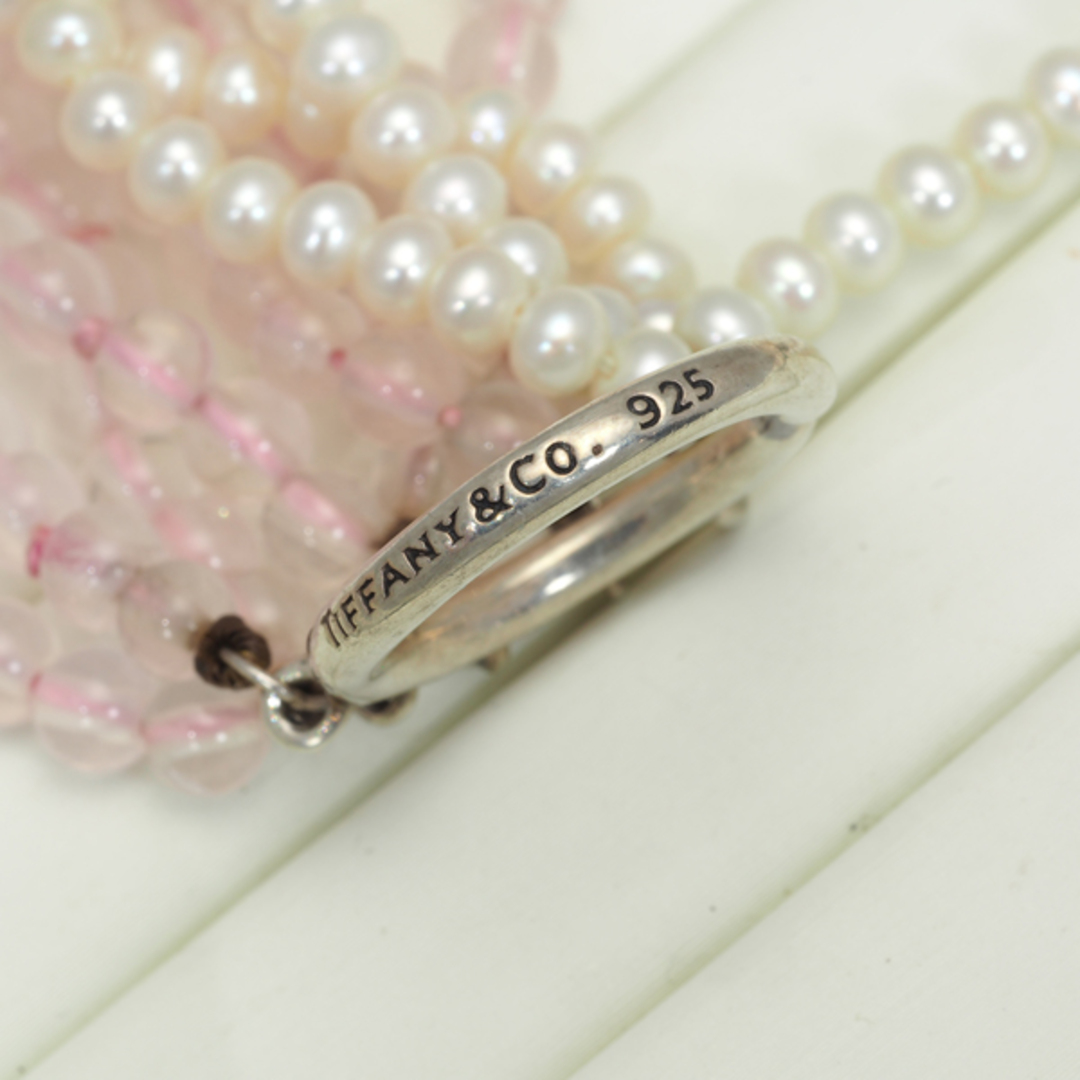 Tiffany & Co.(ティファニー)のTiffany&Co. ティファニー ブレスレット パール 真珠 ローズクォーツ トルセード 11連 シルバー 925  レディースのアクセサリー(ブレスレット/バングル)の商品写真