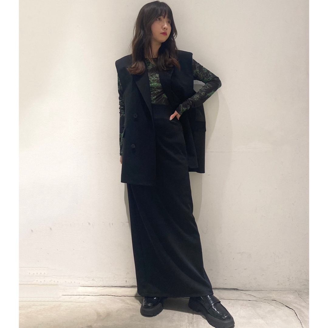 LE CIEL BLEU(ルシェルブルー)のルシェルブルー　Rib Jersey Pencil Maxi Skirt レディースのスカート(ロングスカート)の商品写真