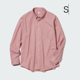 ユニクロ(UNIQLO)のユニクロ エクストラファインコットンブロードチェックシャツ(ボタンダウン) S(シャツ)