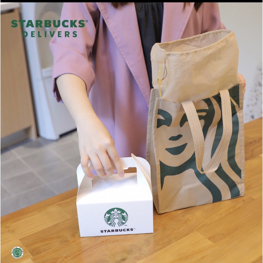 Starbucks Coffee(スターバックスコーヒー)の2枚セット 正規 Starbucks Bag スターバックストート バック レディースのバッグ(トートバッグ)の商品写真