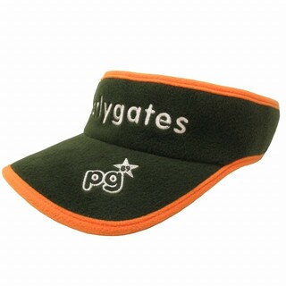 パーリーゲイツ(PEARLY GATES)のパーリーゲイツ タグ付き サンバイザー キャップ 帽子 ゴルフ ウエア 緑 S(その他)