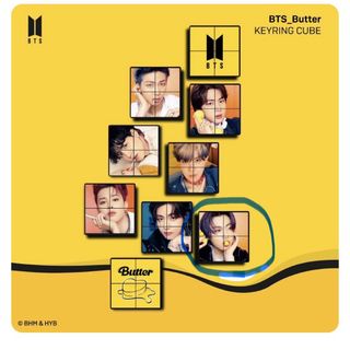 【新品】BTS KEYRING CUBE Butter ジョングク(K-POP/アジア)