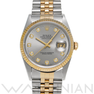 ロレックス(ROLEX)の中古 ロレックス ROLEX 16233G W番(1996年頃製造) グレー /ダイヤモンド メンズ 腕時計(腕時計(アナログ))