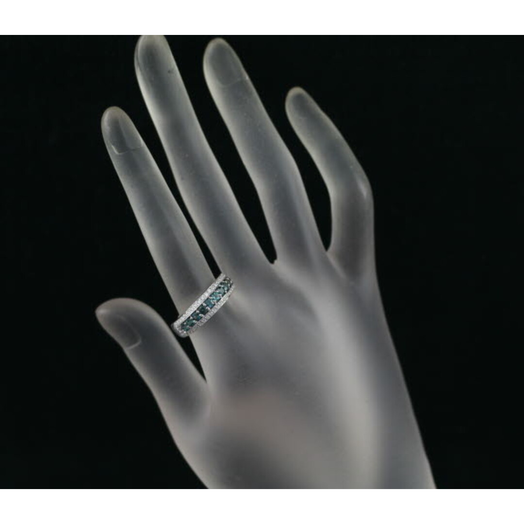 アレキサンドライト 0.65ct ダイヤ ダイヤモンド 0.25ct リング K18WG ソーティング レディースのアクセサリー(リング(指輪))の商品写真