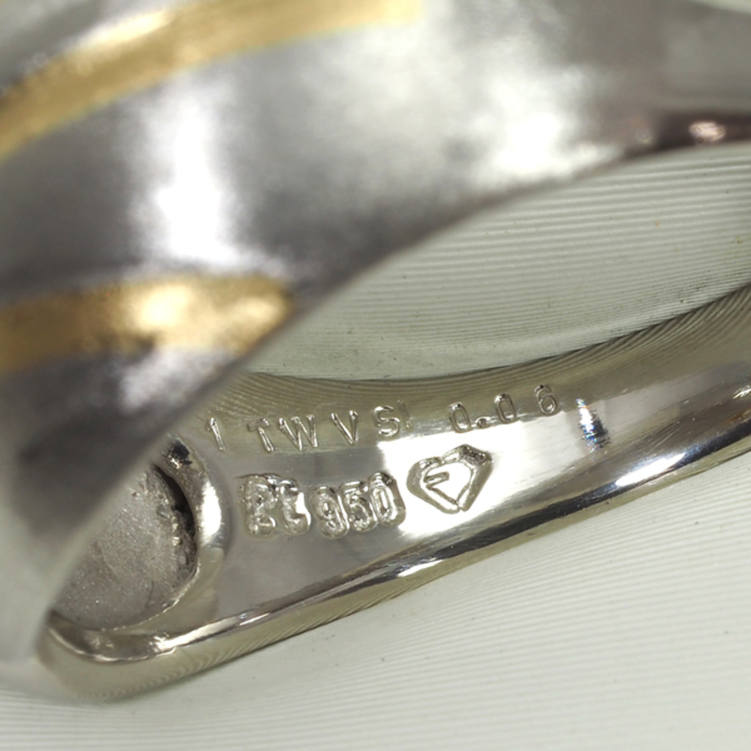 ダイヤ ダイヤモンド 艶消し リング Pt950  レディースのアクセサリー(リング(指輪))の商品写真